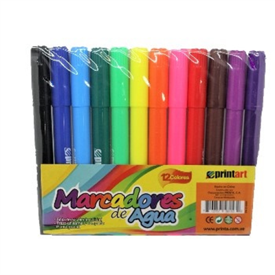 Marcadores de Agua 12 colores