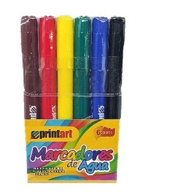Marcadores de Agua 6 colores