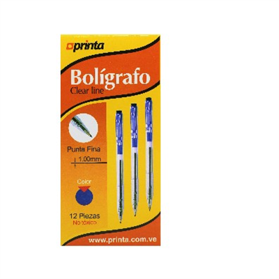 Boligrafo clear line Azul