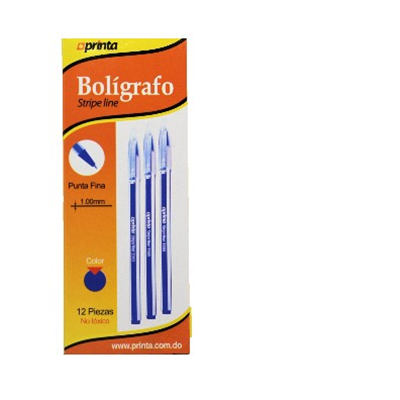Boligrafo stripe line Azul
