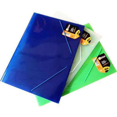 Carpeta Banda Elástica Línea Paralela Oficio. Colores