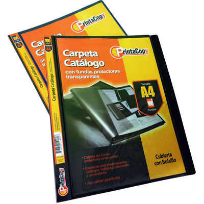 Carpetas Catálago  A4 con 100 fundas